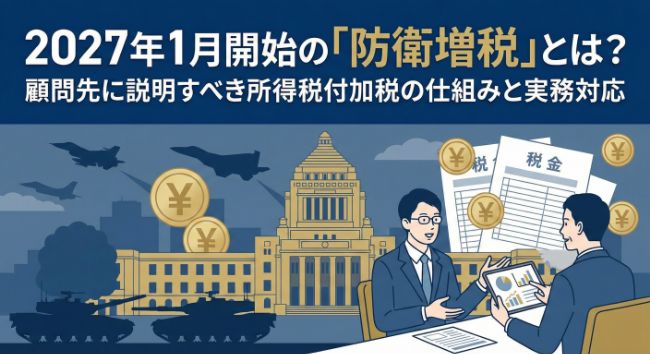 2027年1月開始の「防衛増税」とは？顧問先に説明すべき所得税付加税の仕組みと実務対応