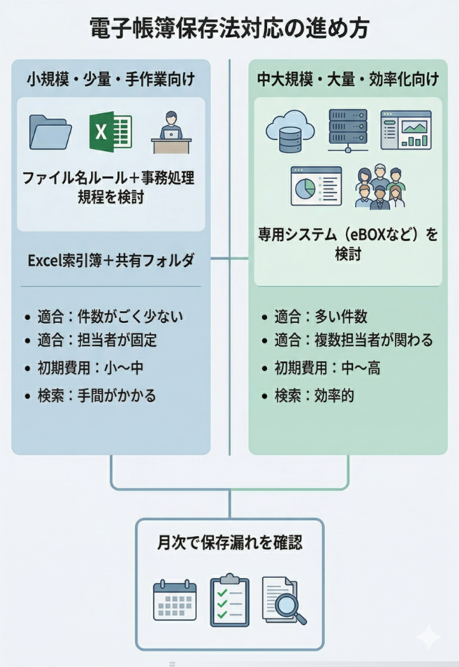 電子帳簿保存法対応 判断フロー